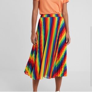 MICHAEL KORS Pleated Rainbow Skirt - Sz 0